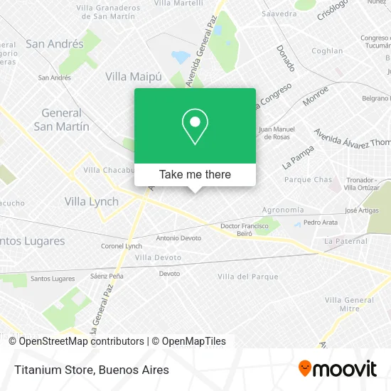 Mapa de Titanium Store