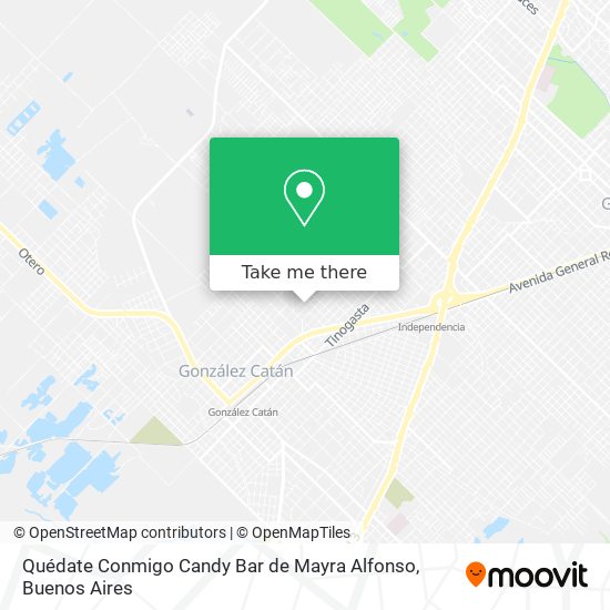 Mapa de Quédate Conmigo Candy Bar de Mayra Alfonso