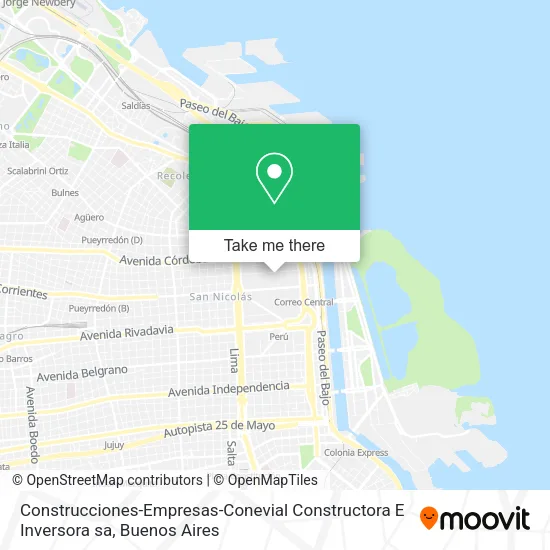 Construcciones-Empresas-Conevial Constructora E Inversora sa map