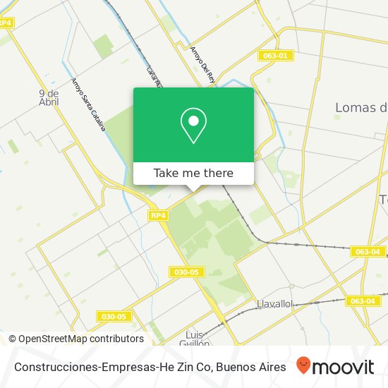 Construcciones-Empresas-He Zin Co map