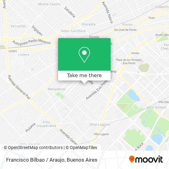 Mapa de Francisco Bilbao / Araujo