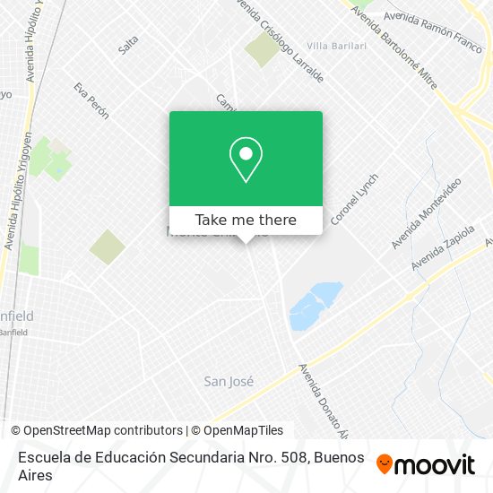 Escuela de Educación Secundaria Nro. 508 map