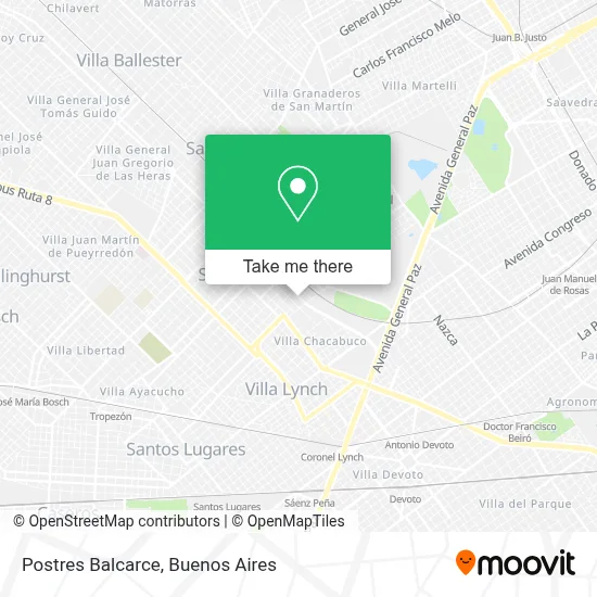 Postres Balcarce map