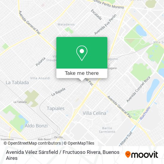 Avenida Vélez Sársfield / Fructuoso Rivera map