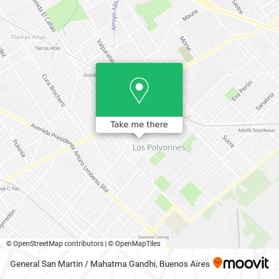 General San Martín / Mahatma Gandhi map