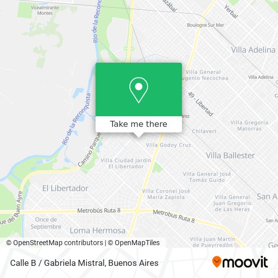 Calle B / Gabriela Mistral map