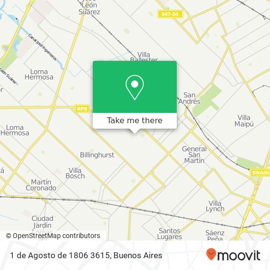 1 de Agosto de 1806 3615 map