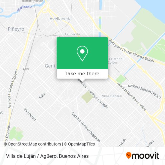 Villa de Luján / Agüero map