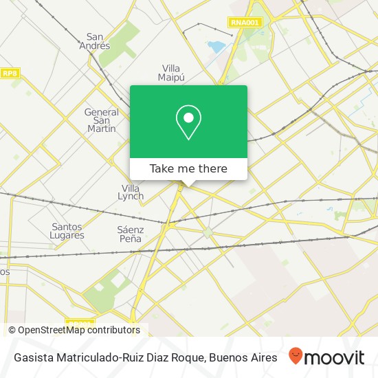 Mapa de Gasista Matriculado-Ruiz Diaz Roque