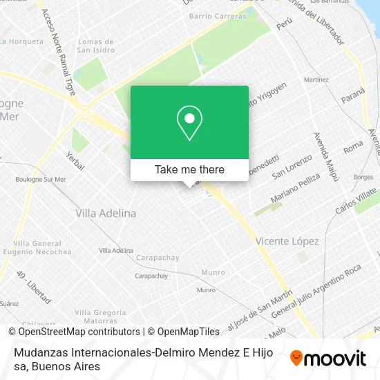 Mapa de Mudanzas Internacionales-Delmiro Mendez E Hijo sa