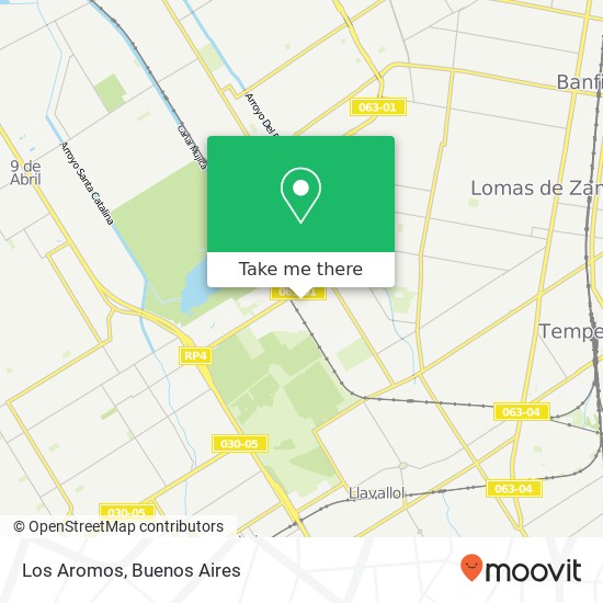 Los Aromos map