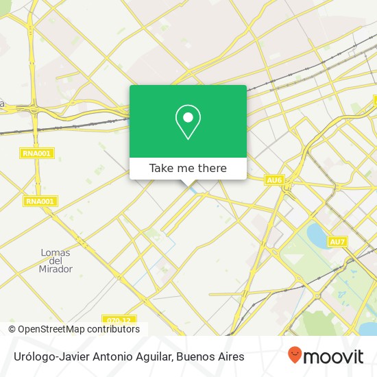 Mapa de Urólogo-Javier Antonio Aguilar