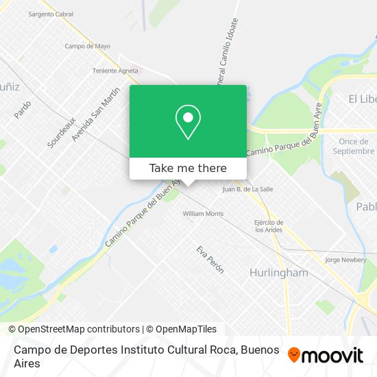 Campo de Deportes Instituto Cultural Roca map