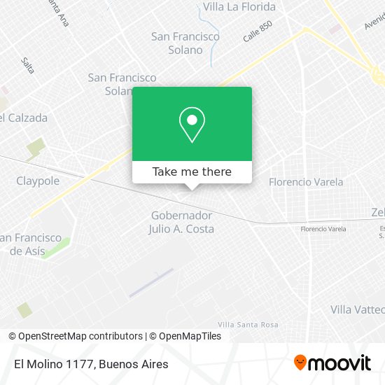 El Molino 1177 map