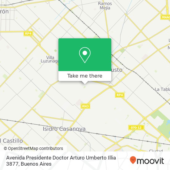 Avenida Presidente Doctor Arturo Umberto Illia 3877 map