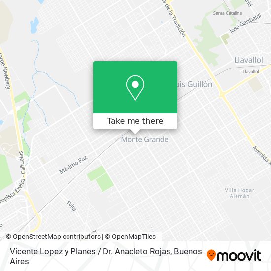 Vicente Lopez y Planes / Dr. Anacleto Rojas map