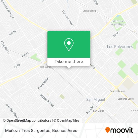 Muñoz / Tres Sargentos map