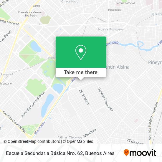 Escuela Secundaria Básica Nro. 62 map