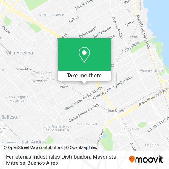 Ferreterias Industriales-Distribuidora Mayorista Mitre sa map