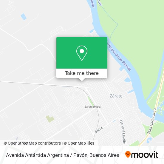 Mapa de Avenida Antártida Argentina / Pavón