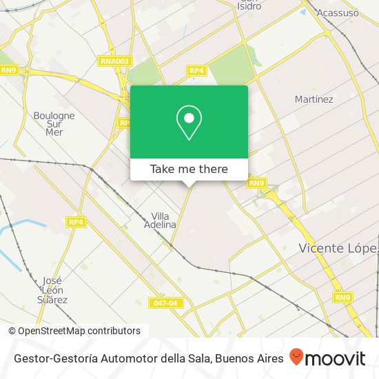 Mapa de Gestor-Gestoría Automotor della Sala