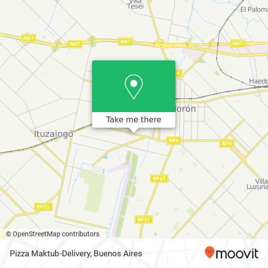 Pizza Maktub-Delivery map
