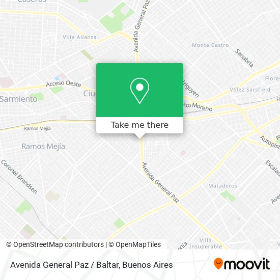 Avenida General Paz / Baltar map