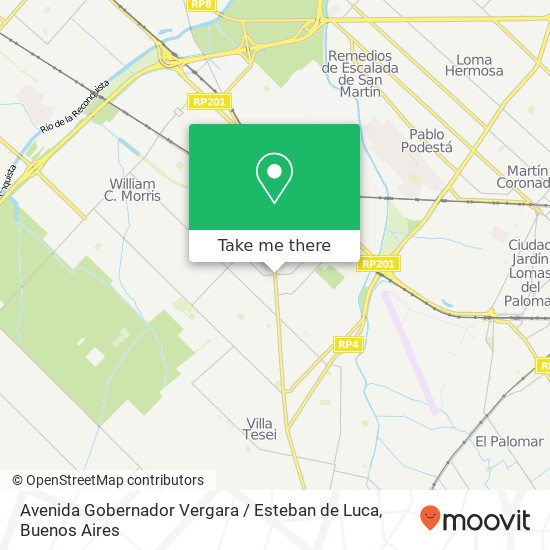 Avenida Gobernador Vergara / Esteban de Luca map