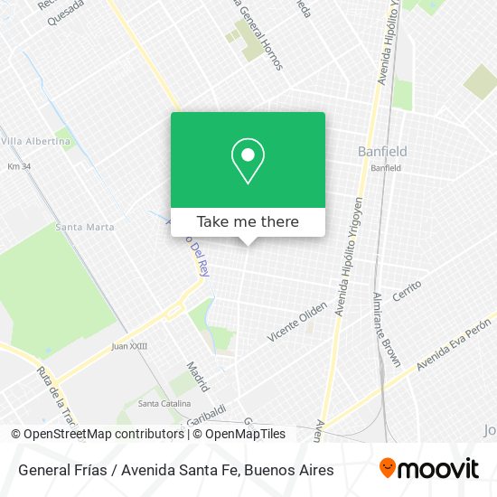 General Frías / Avenida Santa Fe map