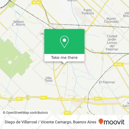 Diego de Villarroel / Vicente Camargo map