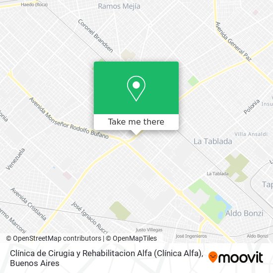 Clínica de Cirugia y Rehabilitacion Alfa (Clínica Alfa) map