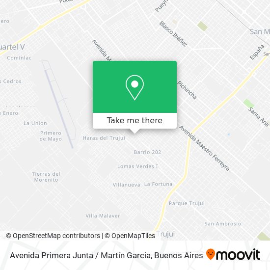 Avenida Primera Junta / Martín Garcia map