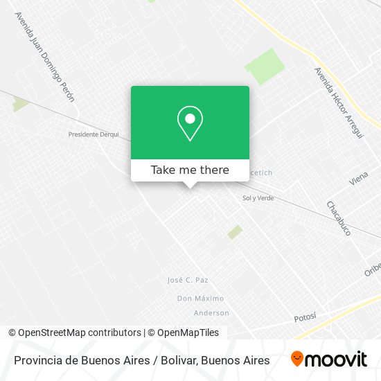 Provincia de Buenos Aires / Bolivar map