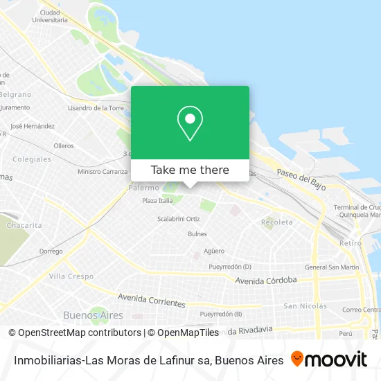 Mapa de Inmobiliarias-Las Moras de Lafinur sa