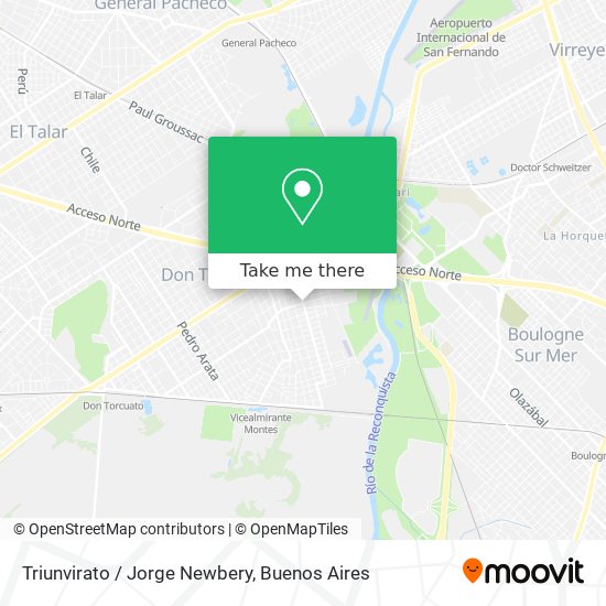Mapa de Triunvirato / Jorge Newbery