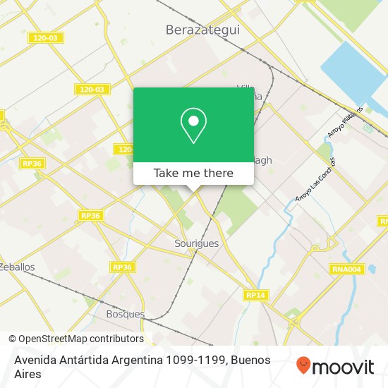 Avenida Antártida Argentina 1099-1199 map