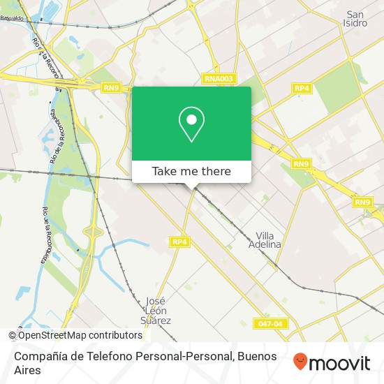 Mapa de Compañía de Telefono Personal-Personal