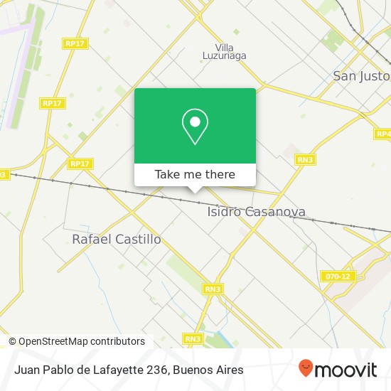 Juan Pablo de Lafayette 236 map