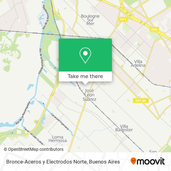 Bronce-Aceros y Electrodos Norte map