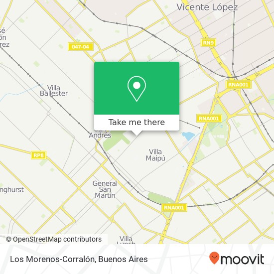 Los Morenos-Corralón map