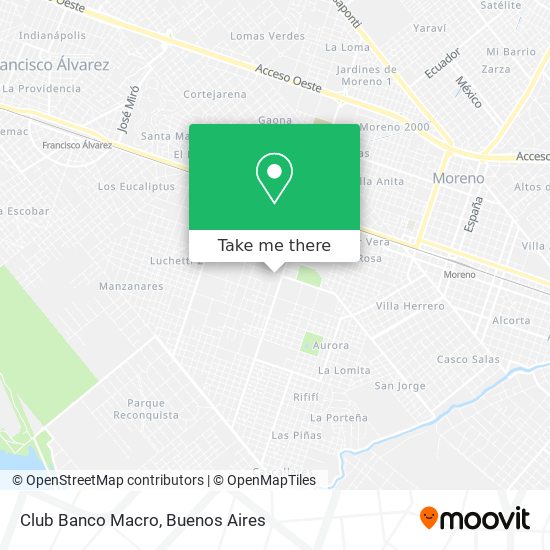 Mapa de Club Banco Macro