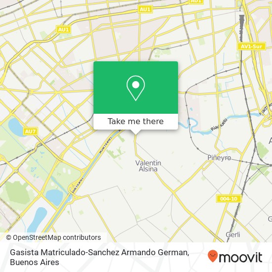 Gasista Matriculado-Sanchez Armando German map