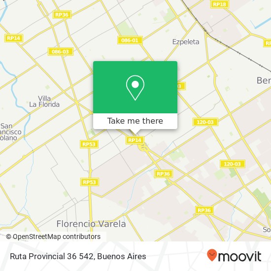 Ruta Provincial 36 542 map