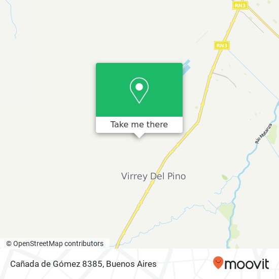 Cañada de Gómez 8385 map