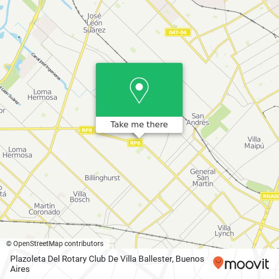 Plazoleta Del Rotary Club De Villa Ballester map