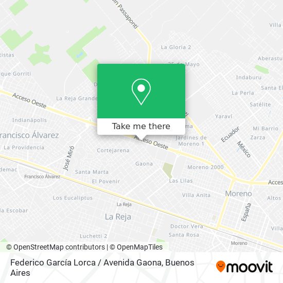 Federico García Lorca / Avenida Gaona map