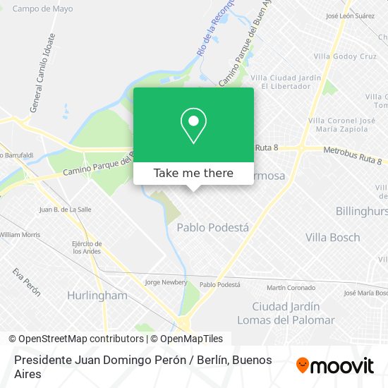 Presidente Juan Domingo Perón / Berlín map