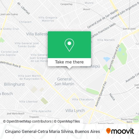 Cirujano General-Cetra Maria Silvina map