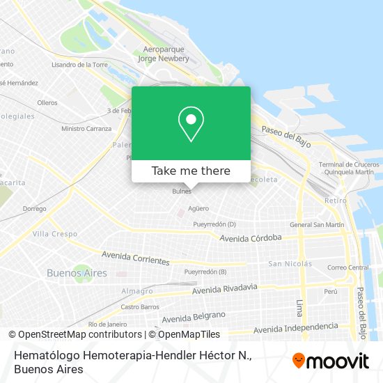 Hematólogo Hemoterapia-Hendler Héctor N. map