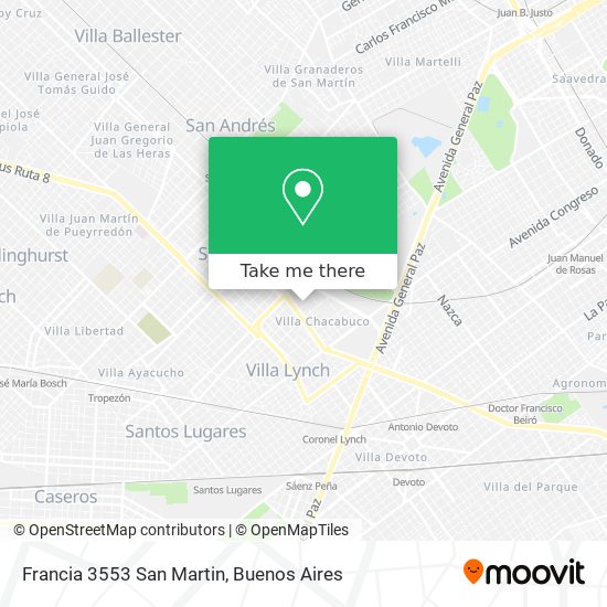 Francia 3553 San Martin map